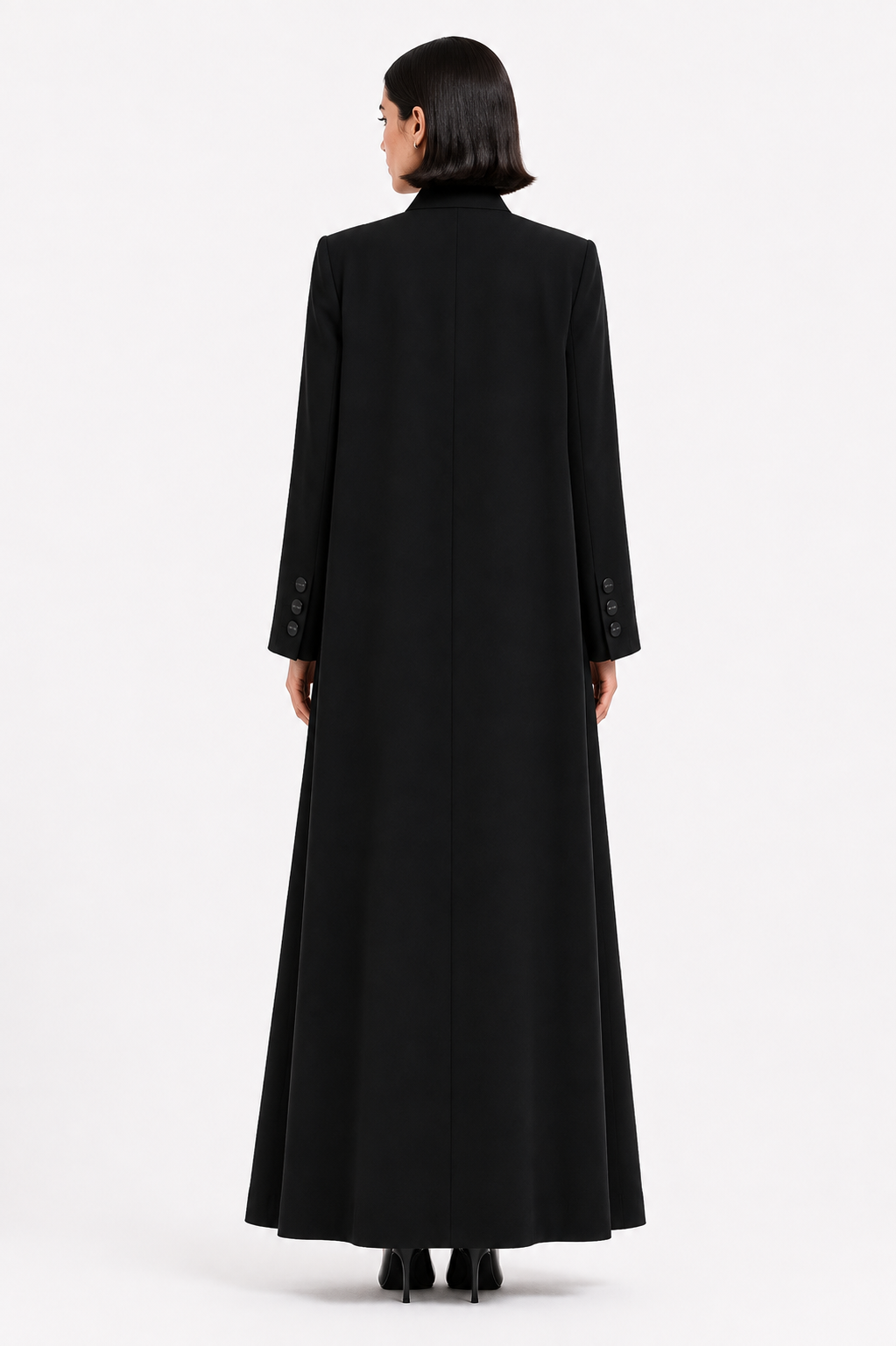 The Élan Wave Abaya — Black